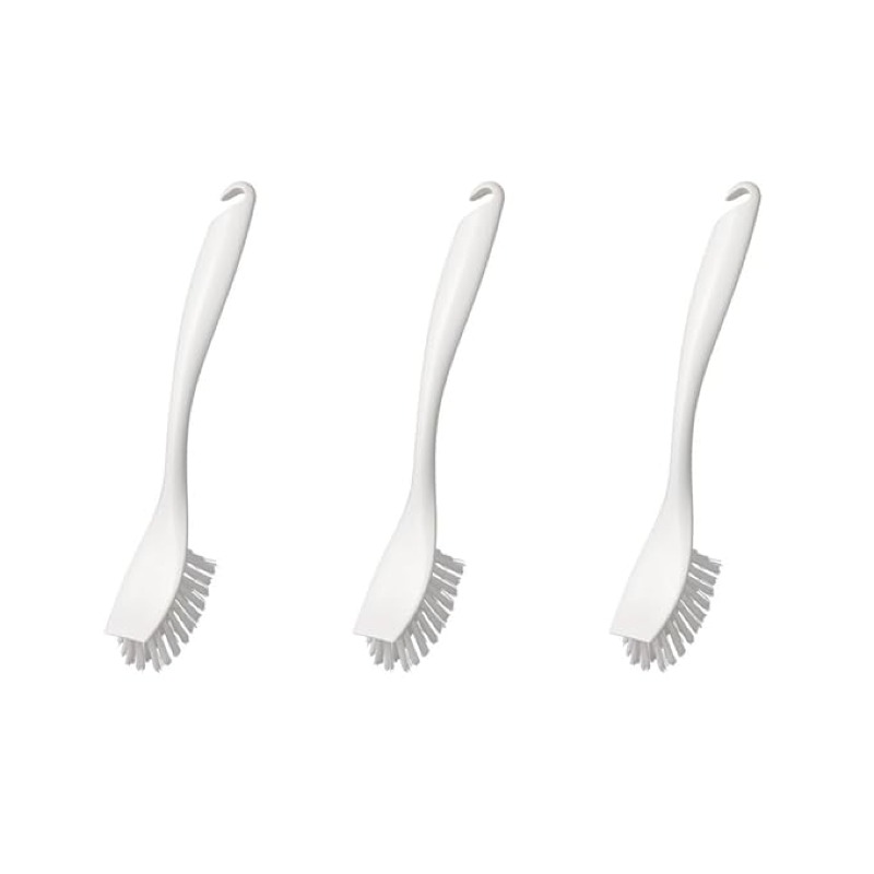 Easily Handable Dish Washing Brush – White (Pack of 3)