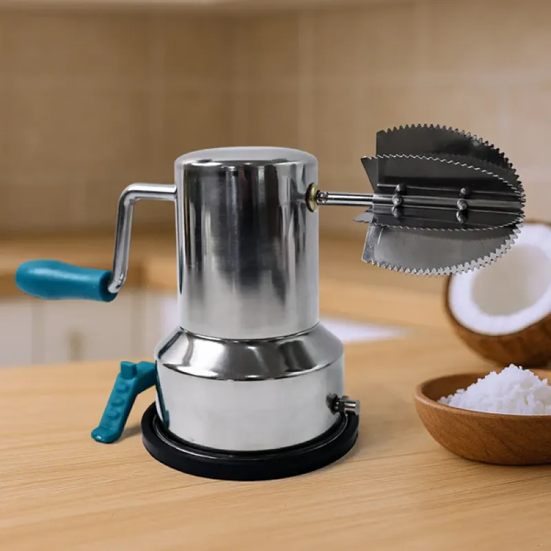 Stainless Steel Coconut Scraper with Vacuum Base