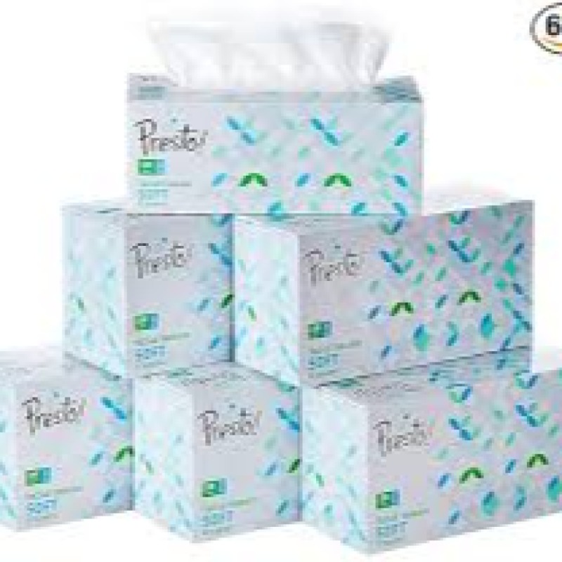2-Ply Facial Tissue Box - 200 Pulls per Box - Pack of 6