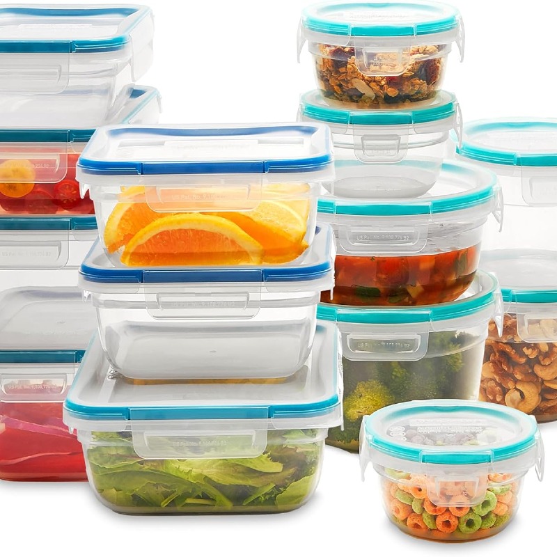 Plastic Rectangle Food Storage Containers - Pack of 10