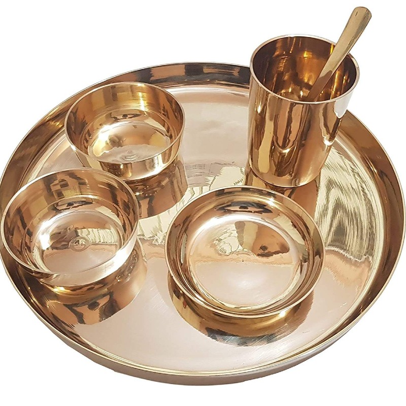 Best High Quality Bronze Dinner Set for Sale Kansa Dinner 