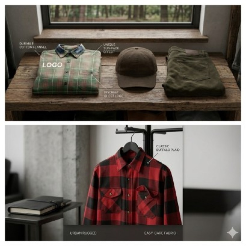 Custom Design Men's Flannel Plaid Shirts Button Down Regular Fit Long Sleeve Casual Shirts Pure Cotton Men Pack of 9