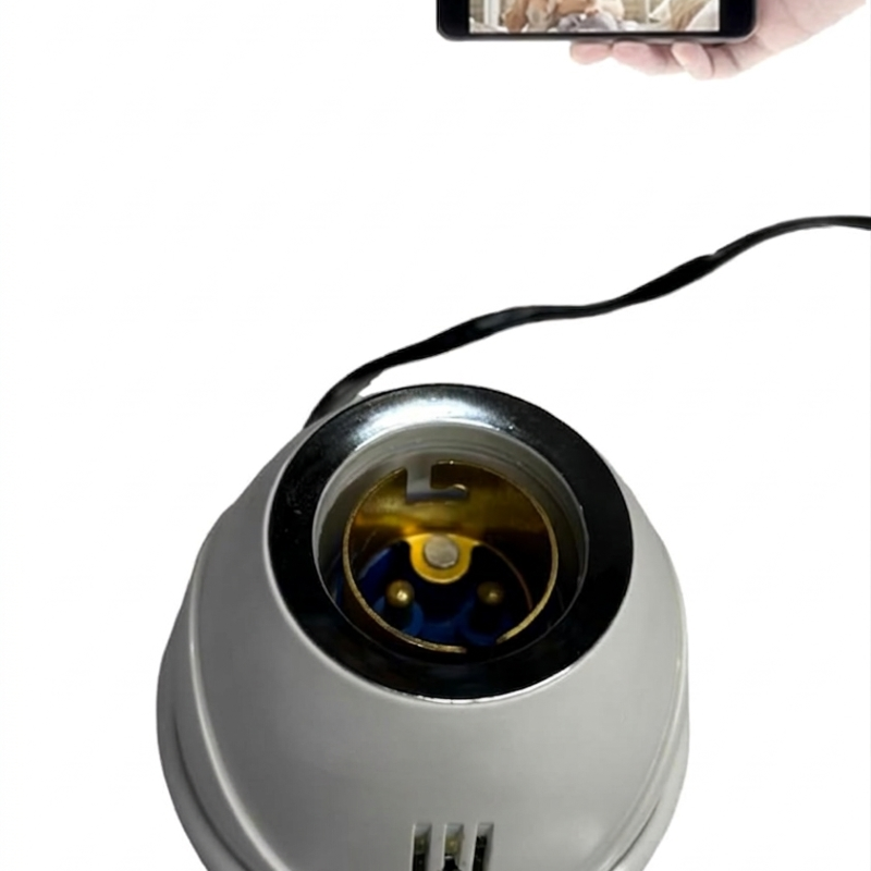 StealthGuard WiFi Light Socket Security Camera – 1080p HD Live Stream & Motion Detection