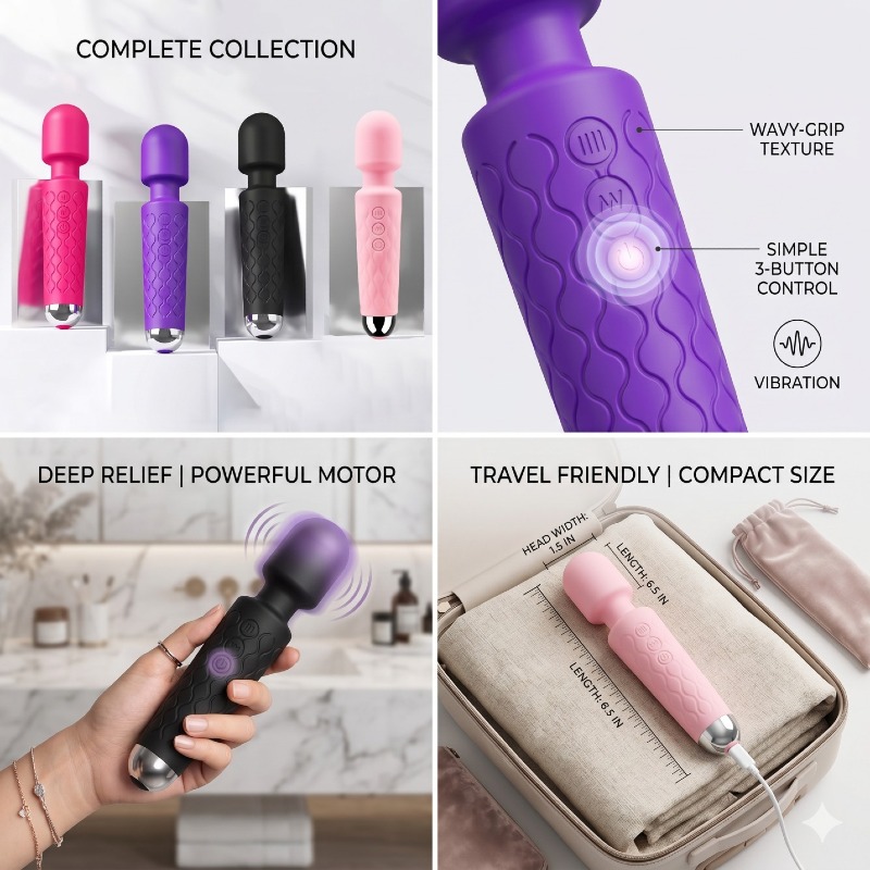 Strong Vibration Full Body USB Rechargeable Electric Massager 
