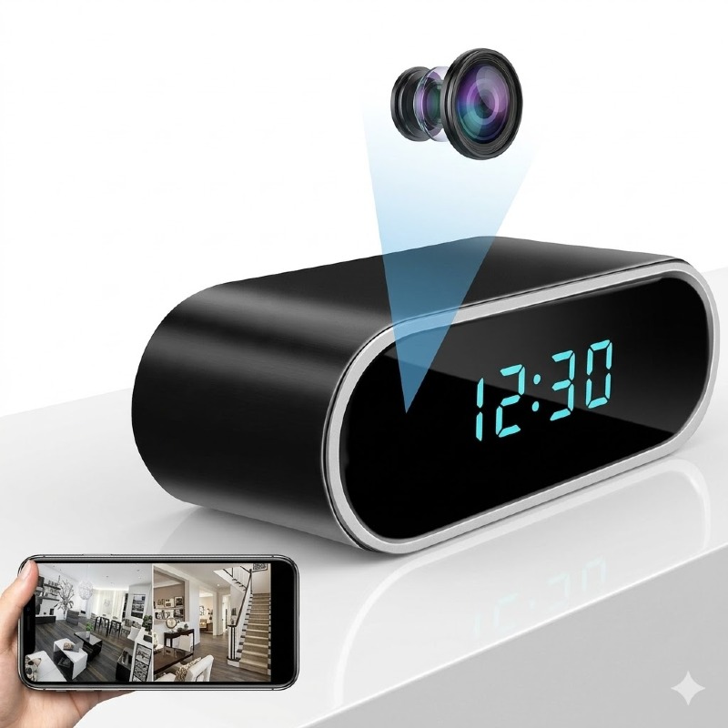 Hidden Camera With Digital Clock