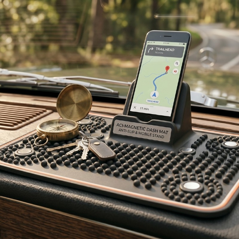 Anti-Slip Car Dashboard Mat with Mobile Stand