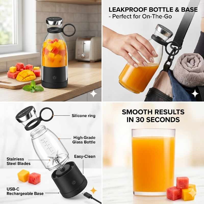 Portable Electric Mini USB Bottle Juicer Blender